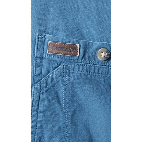 Carhartt Mens Long Sleeve Button Down Shirt Size Medium Blue - Picture 3 of 6